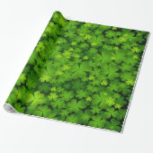 Papier Cadeau Enveloppe cadeau Shamrock irlandais (Déroulé)