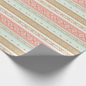 Papier Cadeau Enveloppe Cadeau Tribal Aztec Coral Mint (Coin)