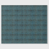 Papier Cadeau Enveloppe cadeau Turquoise & Gold Grid (Plat)
