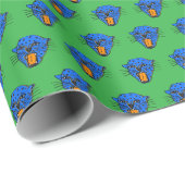Papier Cadeau Enveloppe cadeau Wild Roar - Motif Panther Bleu (Coin rond)