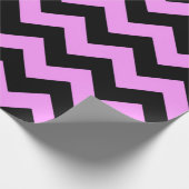 Papier Cadeau Enveloppe cadeau Zigzag rose et noir (Coin)