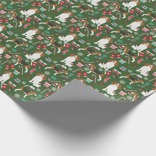 Papier Cadeau Enveloppe cadeaux de Noël Beagles (Coin)