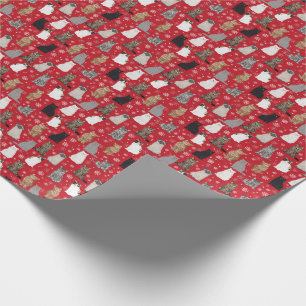 Papier Cadeau Enveloppe cadeaux de Noël pour chats