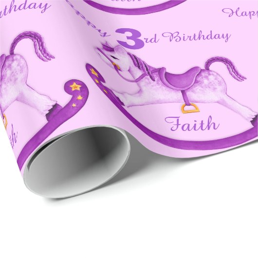 Papier Cadeau Enveloppe d'anniversaire appelée par pourpre de (Coin rond)