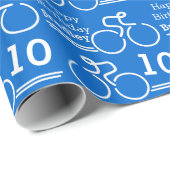 Papier Cadeau Enveloppe d'anniversaire d'âge de garçons 10ème de (Coin rond)