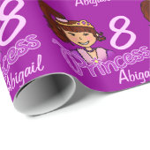 Papier Cadeau Enveloppe d'anniversaire d'âge de nom de cheveux (Coin rond)