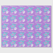 Papier Cadeau Enveloppe d'anniversaire d'âge et de nom d'art de (Plat)