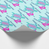 Papier Cadeau Enveloppe d'anniversaire de nom d'âge d'aqua de (Coin)