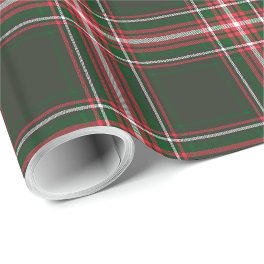 Papier Cadeau Enveloppé dans la plaid de Noël (Coin rond)