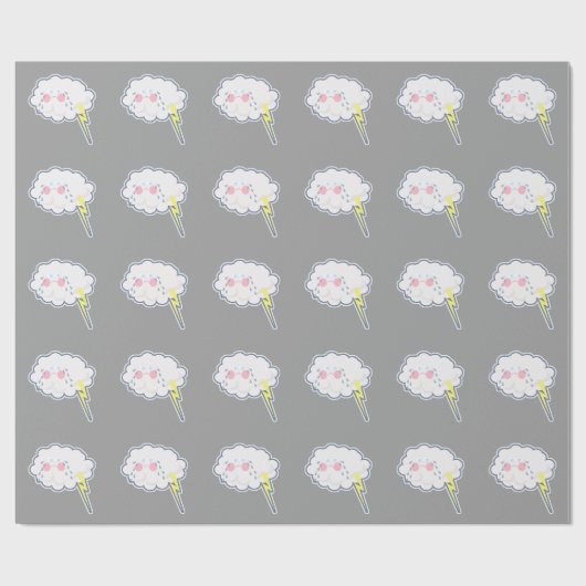 Papier Cadeau Enveloppé dans la tristesse Emo Cloud (Plat)