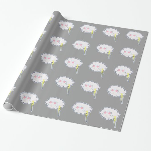 Papier Cadeau Enveloppé dans la tristesse Emo Cloud (Déroulé)