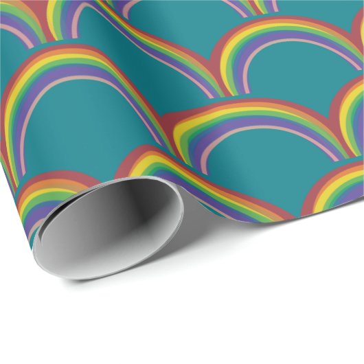 Papier Cadeau Enveloppe d'arc-en-ciel (Coin rond)