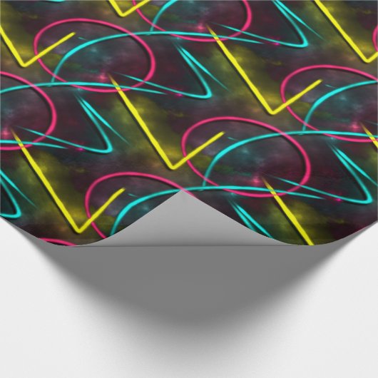 Papier Cadeau Enveloppe de cadeau 80s au néon (Coin)