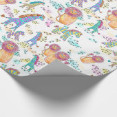 Papier Cadeau enveloppe de cadeau animale de safari de jungle (Coin)