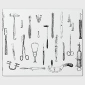 Papier Cadeau Enveloppe de cadeau antique d'instruments médicaux (Plat)