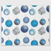 Papier Cadeau Enveloppe de cadeau bleue argentée de Noël de (Plat)