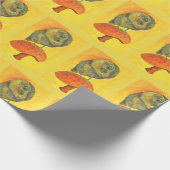 Papier Cadeau enveloppe de cadeau bleue de hibou (Coin)