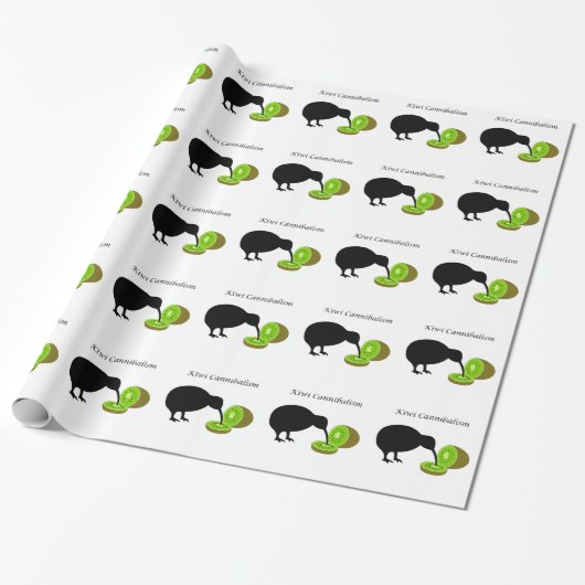 Papier Cadeau Enveloppe de cadeau de cannibalisme de kiwi (Déroulé)