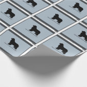 Papier Cadeau enveloppe de cadeau de chien de Terre-Neuve (Coin)