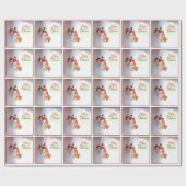 Papier Cadeau Enveloppe de cadeau de colibri de Joyeux Noël (Plat)