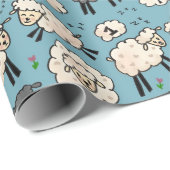 Papier Cadeau "Enveloppe de cadeau de moutons pour compte" (Coin rond)