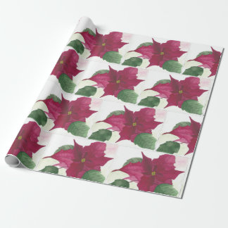 Papier Cadeau Enveloppe de cadeau de Noël de poinsettia