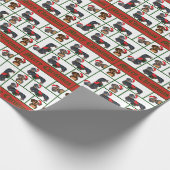 Papier Cadeau Enveloppe de cadeau de Noël de teckel (Coin)