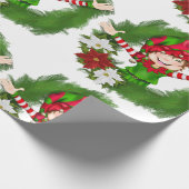 Papier Cadeau Enveloppe de cadeau de Noël d'Elf de Noël (Coin)