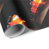 Papier Cadeau Enveloppe de cadeau de partie de moteur de train (Coin rond)