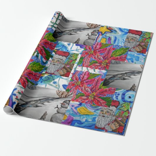 Papier Cadeau Enveloppe de cadeau de Pôle Nord (Déroulé)