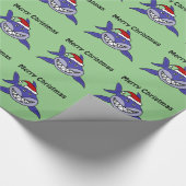 Papier Cadeau Enveloppe de cadeau de sourire de Noël de requin (Coin)