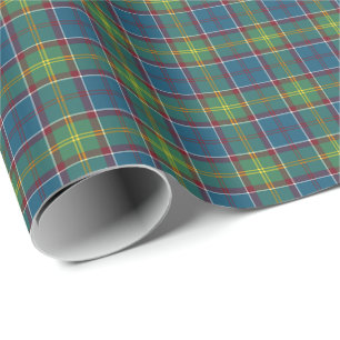 Papier Cadeau Enveloppe de cadeau de tartan de secteur de