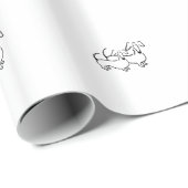 Papier Cadeau Enveloppe de cadeau de teckel (Coin rond)