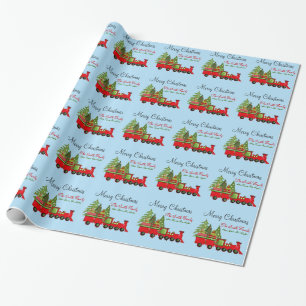 Papier Cadeau Enveloppe de cadeau de train de Noël de Santa