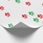 Papier Cadeau Enveloppe de cadeau d'empreinte de patte de Noël (Coin)