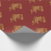 Papier Cadeau Enveloppe de cadeau d'impression d'or de Noël de (Coin)