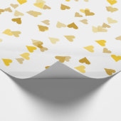 Papier Cadeau Enveloppe de cadeau d'or de confettis de coeurs (Coin)