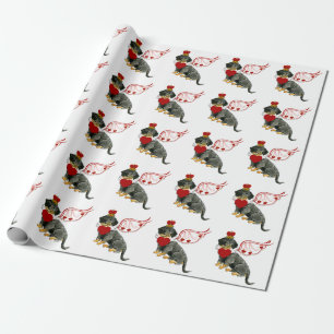 Papier Cadeau Enveloppe de cadeau d'une chevelure de teckel de