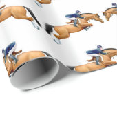 Papier Cadeau Enveloppe de cadeau équestre de cheval de pullover (Coin rond)