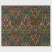 Papier Cadeau Enveloppe de cadeau exotique de damassé de boho de (Plat)