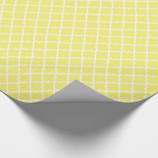 Papier Cadeau Enveloppe de cadeau jaune de motif de Quatrefoil (Coin)