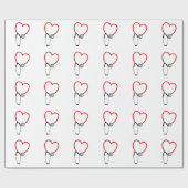 Papier Cadeau Enveloppe de cadeau Médicale de stéthoscope (Plat)