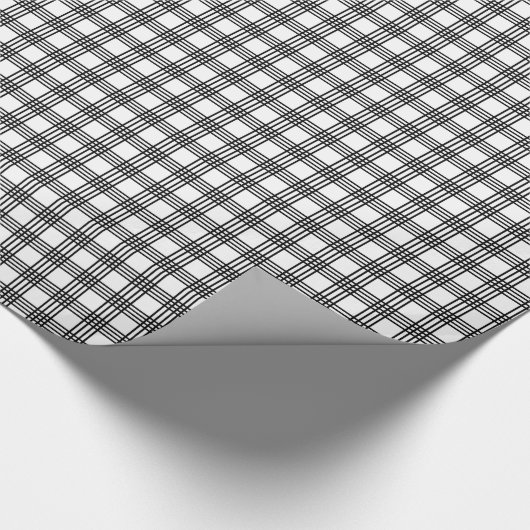 Papier Cadeau Enveloppe de cadeau noire et blanche de plaid de (Coin)
