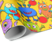 Papier Cadeau Enveloppe de cadeau orange bleue rouge pourpre (Coin rond)