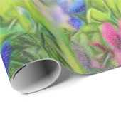 Papier Cadeau Enveloppe de cadeau orientée de Bluebonnet (Coin rond)