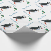 Papier Cadeau Enveloppe de cadeau pelucheuse de Noël de macareux (Coin)