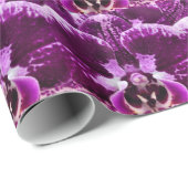 Papier Cadeau Enveloppe de cadeau pourpre d'orchidée (Coin rond)