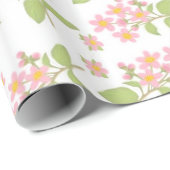 Papier Cadeau Enveloppe de cadeau rose de fleurs de cerisier de (Coin rond)