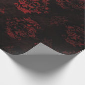 Papier Cadeau Enveloppe de cadeau rouge et noire de damassé (Coin)