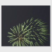 Papier Cadeau Enveloppe de cadeau verte de feux d'artifice (Plat)